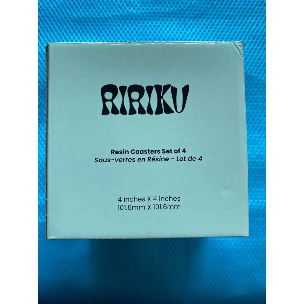 NEW** RIRIKU- Set of four milky off white coasters